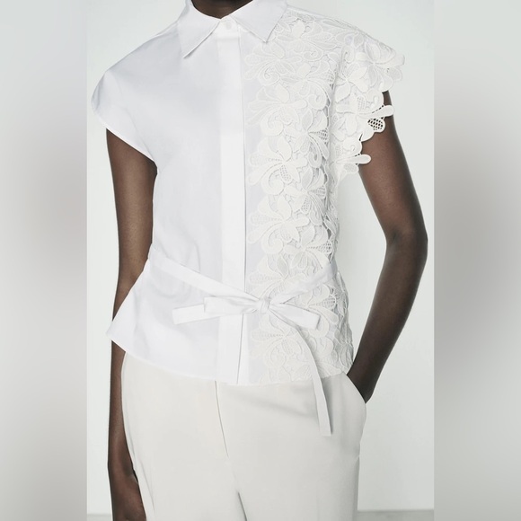 Zara New Collection Combinat Lace Shirt - Picture 3 of 17
